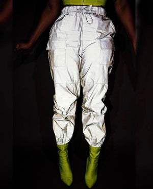 Reflective jogger pants