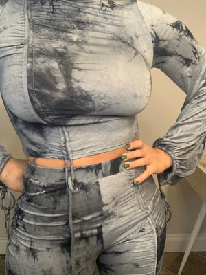 Grey tie dye set