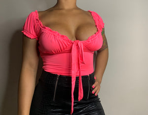 Pink short sleeve bodysuit