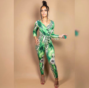 Green jumpsuit