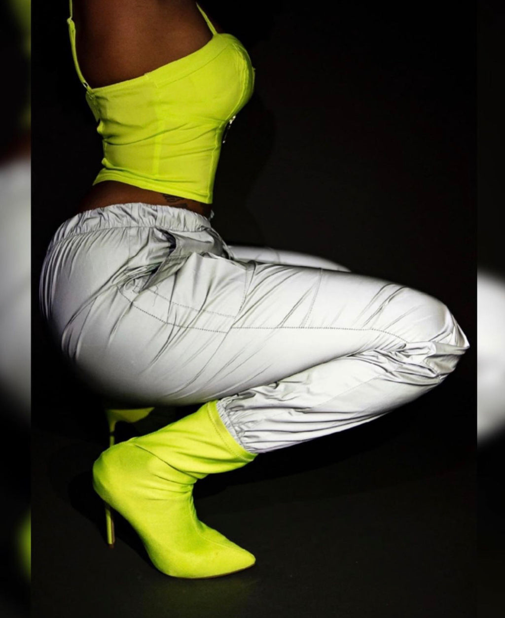 Reflective jogger pants